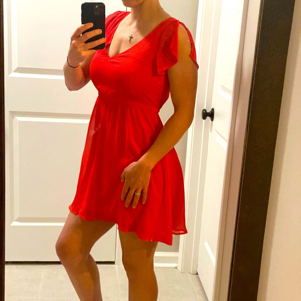 Reddish pink dress